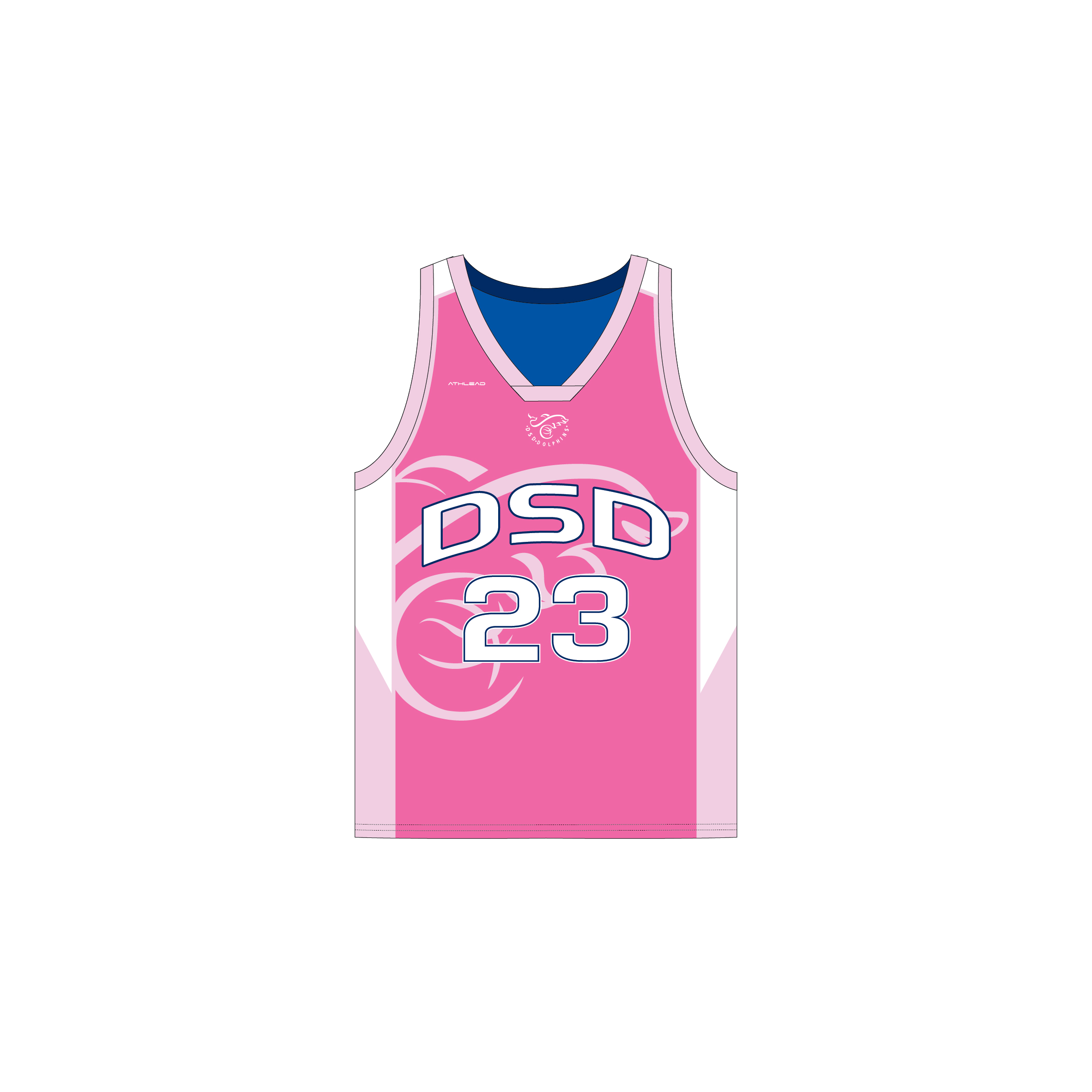 Reversible Basketball Singlet – Pink – DSD Dolphins